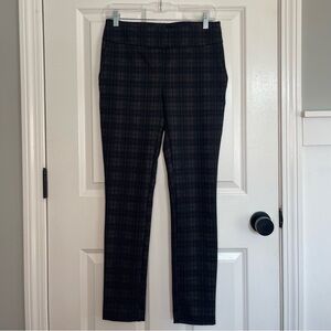 Dalia Women's Black Plaid Stretch Slacks